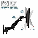 Кронштейн для телевізора North Bayou NB F150 17" - 27" VESA настінний з 3D-регулюванням і функцією PIVOT, Чорний, фото 6