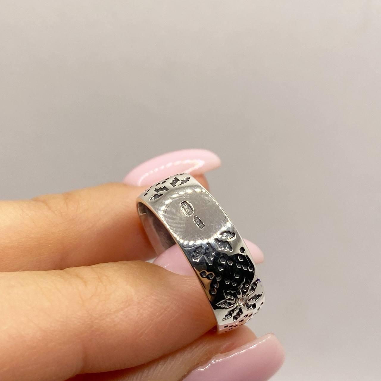 Серебряное кольцо женское с орнаментом "Вышиванка" Украшения в украинском стиле из серебра - фото 6 - id-p217388782