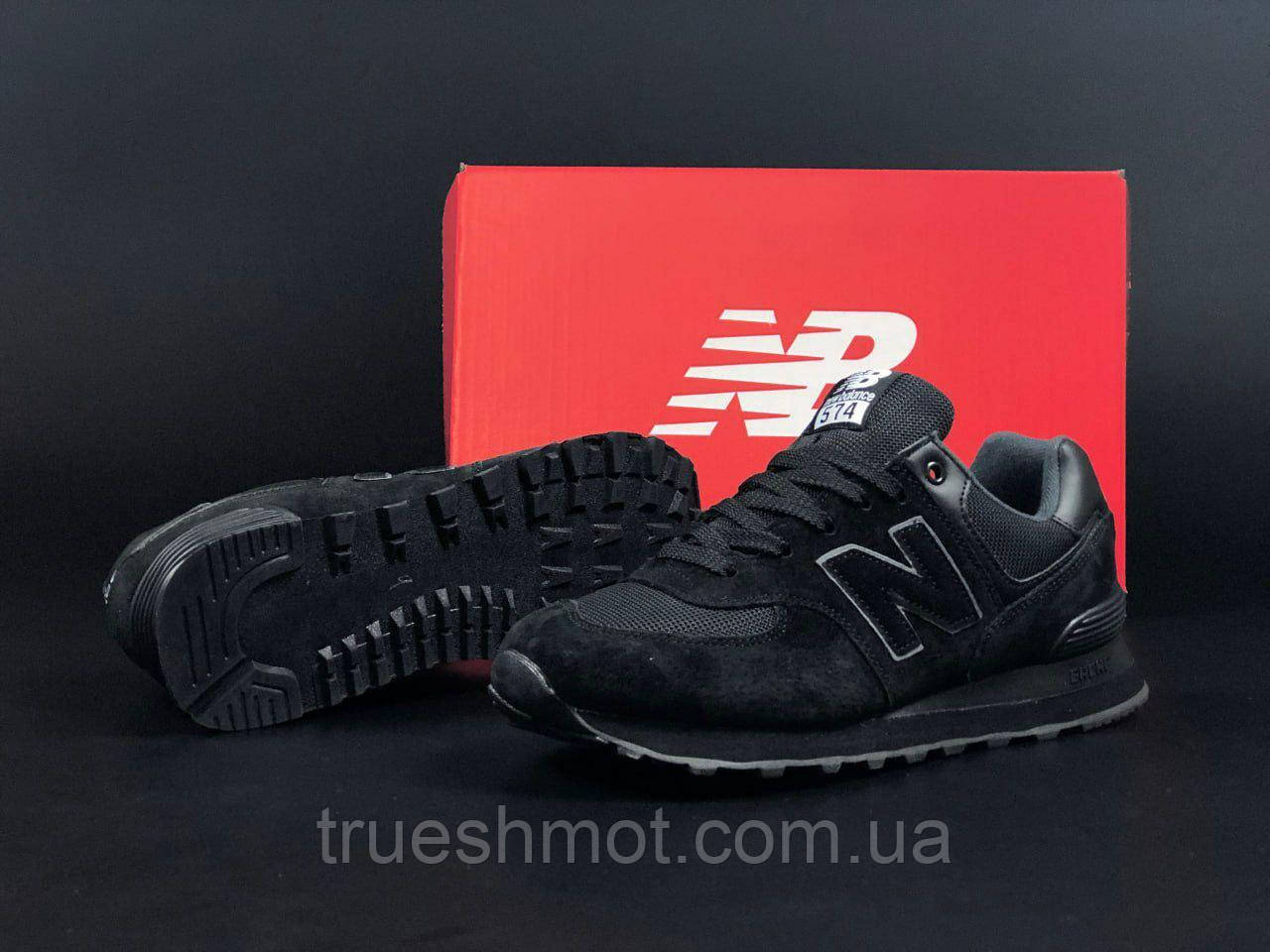 Мужские кожаные кроссовки New Balance 574 Топ качество - фото 4 - id-p2039124774