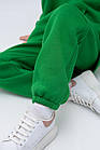 Дитячий флісовий спортивний костюм зимовий зелений Комплект оверсайз Худі + Штани на зиму, фото 6