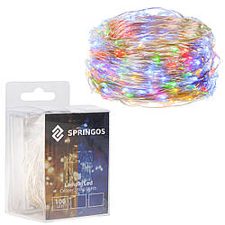 Гірлянда на батарейках Springos 9.9 м 100 LED CL0021 Mix