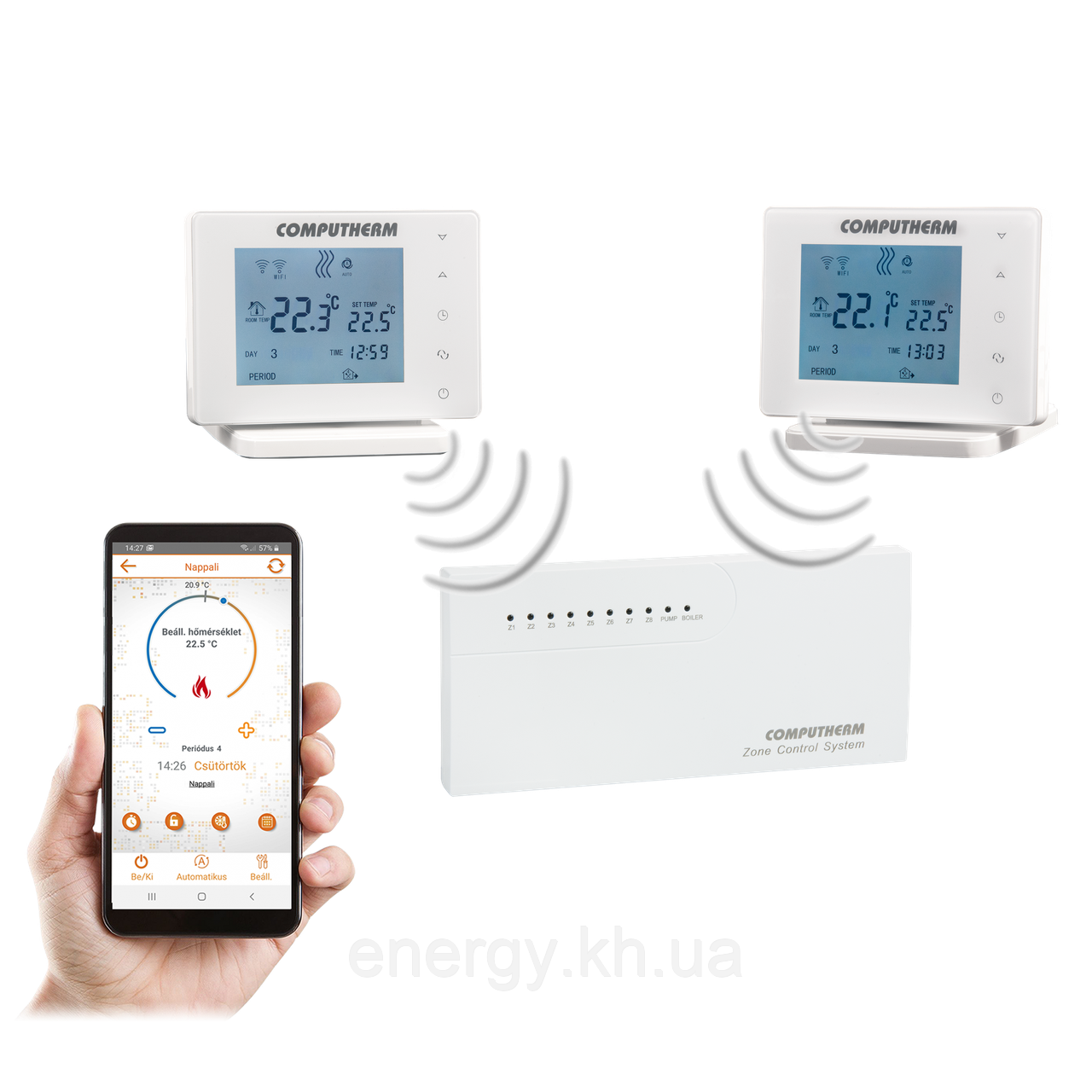 COMPUTHERM E800RF Багатозонний, бездротовий Wi-Fi тижневий програматор
