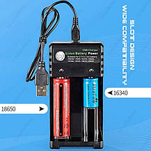 Універсальний зарядний пристрій від BMAX USB Smart Charger Li-ion Battery 2 Slots Original, фото 2