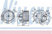 Вентилятор салона Audi:A3 ,Q3 ,TT /Seat:Alhambra ,Altea ,Leon ,Toledo /Skoda:Octavia ,Superb (87072 NISSENS)