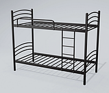 Двоярусне ліжко Маранта Tenero металеве чорного кольору, фото 2