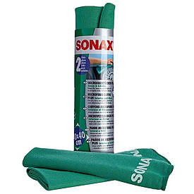 Набір серветок із мікрофібри для скла та хрому Sonax 2шт.