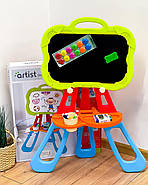 Мольберт, дошка для малювання, двостороння, магнітна, Artist, червоно-синій, фото 3