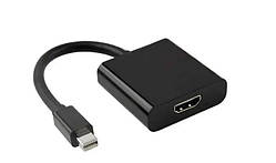 Кабель перехідник Mini DisplayPort - HDMI Female, 1080P для Apple Mac Black