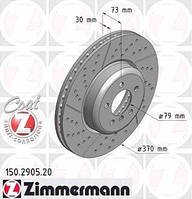 Тормозной диск передний BMW:F36 ,F20 ,F21 ,F30 ,F35 ,F80 ,F34 ,F31 ,F33 ,F83 ,F32 ,F82 (150290520 ZIMMERMANN)