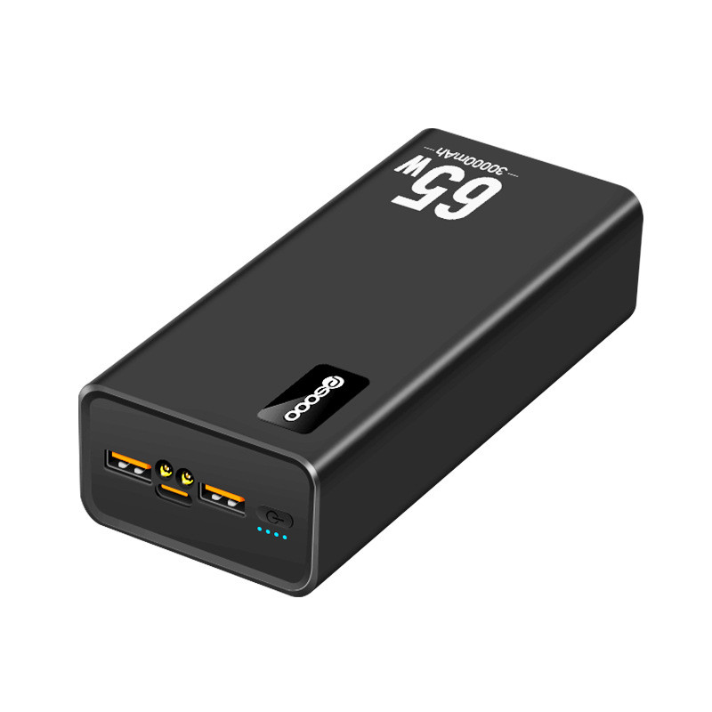 Power Bank 30000mAh 65 Вт 0,6 кг для ноутбука швидка зарядка Quick Charge M16 Чорний (код: PD65W), фото 1