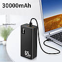 Power Bank 30000mAh 65 Вт 0,6 кг для ноутбука швидка зарядка Quick Charge M16 Чорний (код: PD65W), фото 5