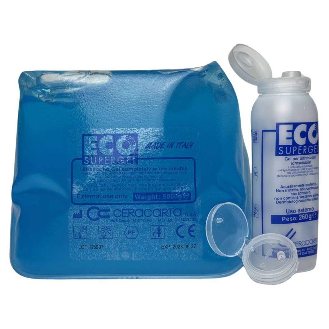 Гель для УЗД і косметологічних процедур ECO SUPERGEL високої в'язкості пакет standart pack БЛАКИТНИЙ 5 л Італія