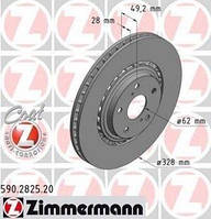 Тормозной диск Lexus:RX ,NX /Toyota:Highlander ,RAV4 (590282520 ZIMMERMANN)