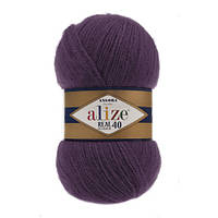 Пряжа для вязания Alize Angora real 40. 100 г. 480 м. Цвет фиолет 111