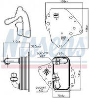 Масляный радиатор AlfaRomeo:MITO /Fiat:Bravo ,Doblo263 ,Linea ,Punto /Opel:Combo (90996 NISSENS)