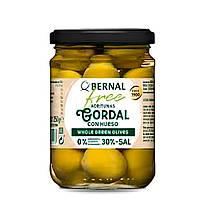 Оливки зеленые без косточки Гигант БЕЗ ГЛЮТЕНА Bernal Gordal Pitted Green Olives 436г/220 Испания