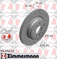 Тормозной диск задний BMW:F36 ,F30 ,F35 ,F80 ,F34 ,F31 ,F33 ,F83 ,F32 ,F82 (150290452 ZIMMERMANN)