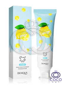 Зубна паста зі смаком лимона Bioaqua Lemon Bubble Stain Removal Toothpaste 100 мл