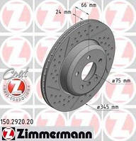 Тормозной диск задний BMW:F36 ,F30 ,F35 ,F80 ,F34 ,F31 ,F33 ,F83 ,F32 ,F82 (150292020 ZIMMERMANN)