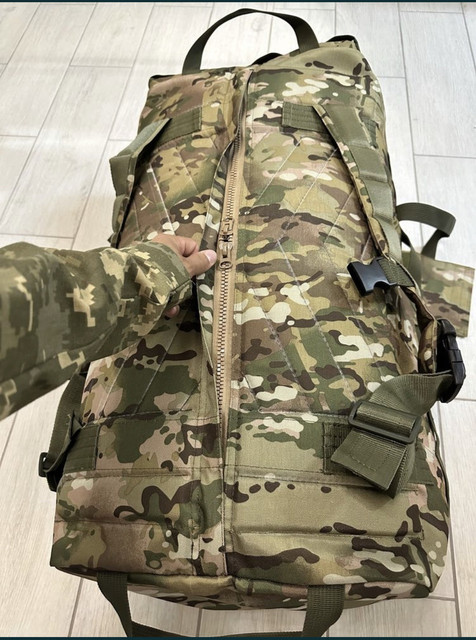 Військова Сумка Баул Рюкзак мультикам на 130 л — тканина Cordura + Oxford