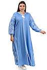 Вишукана сукня-вишиванка Мрія (блакитний), фото 2
