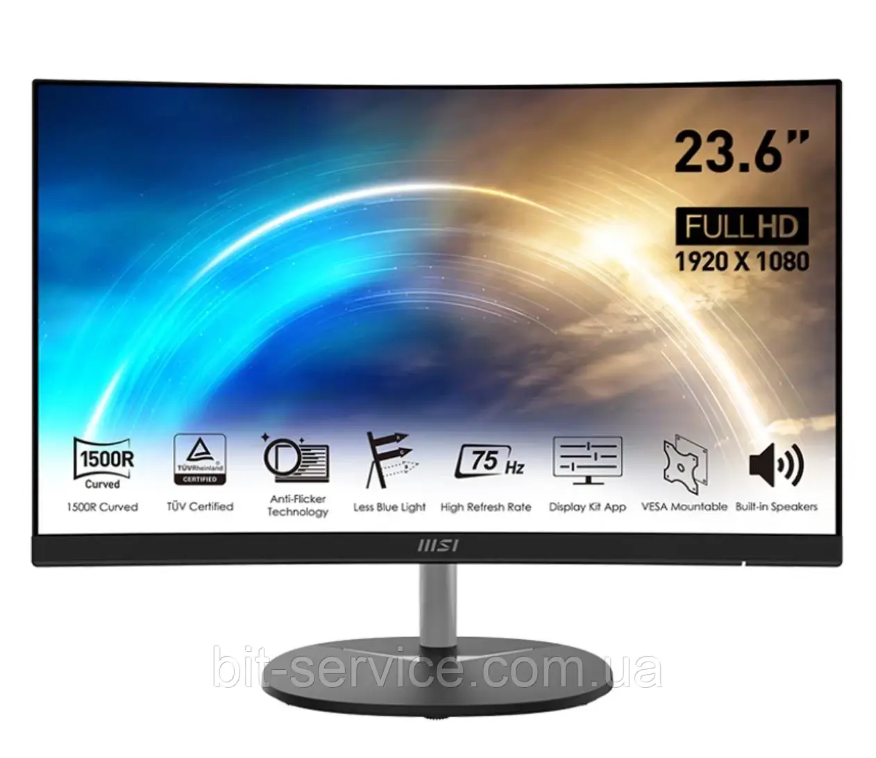 Монітор MSI PRO MP241CA - 23.6'' | VA | Curve 1500R | Full HD | 1ms(MPRT) | 75Hz | FreeSync