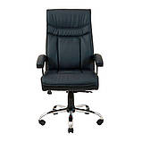Офисное кресло руководителя Richman Бургас черное на ортопедической основе, фото 4