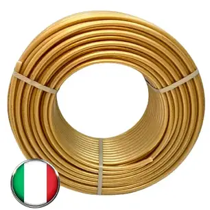 Труба для теплої підлоги ITAL-therm PEX-a/EVOH 16X2 (Золота) з кисневим бар'єром 95 град. Італія, фото 1