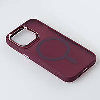 Матовый защитный чехол с MagSafе для iPhone 13 Pro Max бордовый