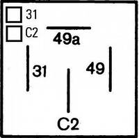 Реле поворотов Audi:80B2 ,80B3 ,80B4 ,90 ,100C3 ,100C4 ,200 ,A6C4 ,A8 ,COUPE (4dm003360021 HELLA)