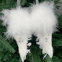 Новогодняя игрушка "Крылья ангела", белая (6018-001), Elisey склад