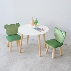 Комплект дитячий стіл і стілець - зелений