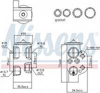 Клапан компрессора кондиционера Audi:A4B8 ,A5 ,Q5 (999314 NISSENS)