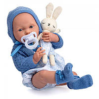 Пупс хлопчик з одягом та іграшкою кроликом Berenguer, 38 см