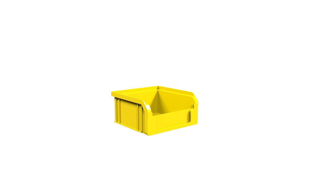 Контейнер складський пластиковий для металовиробів 703 ЛЮКС 100х100х50 Жовтий