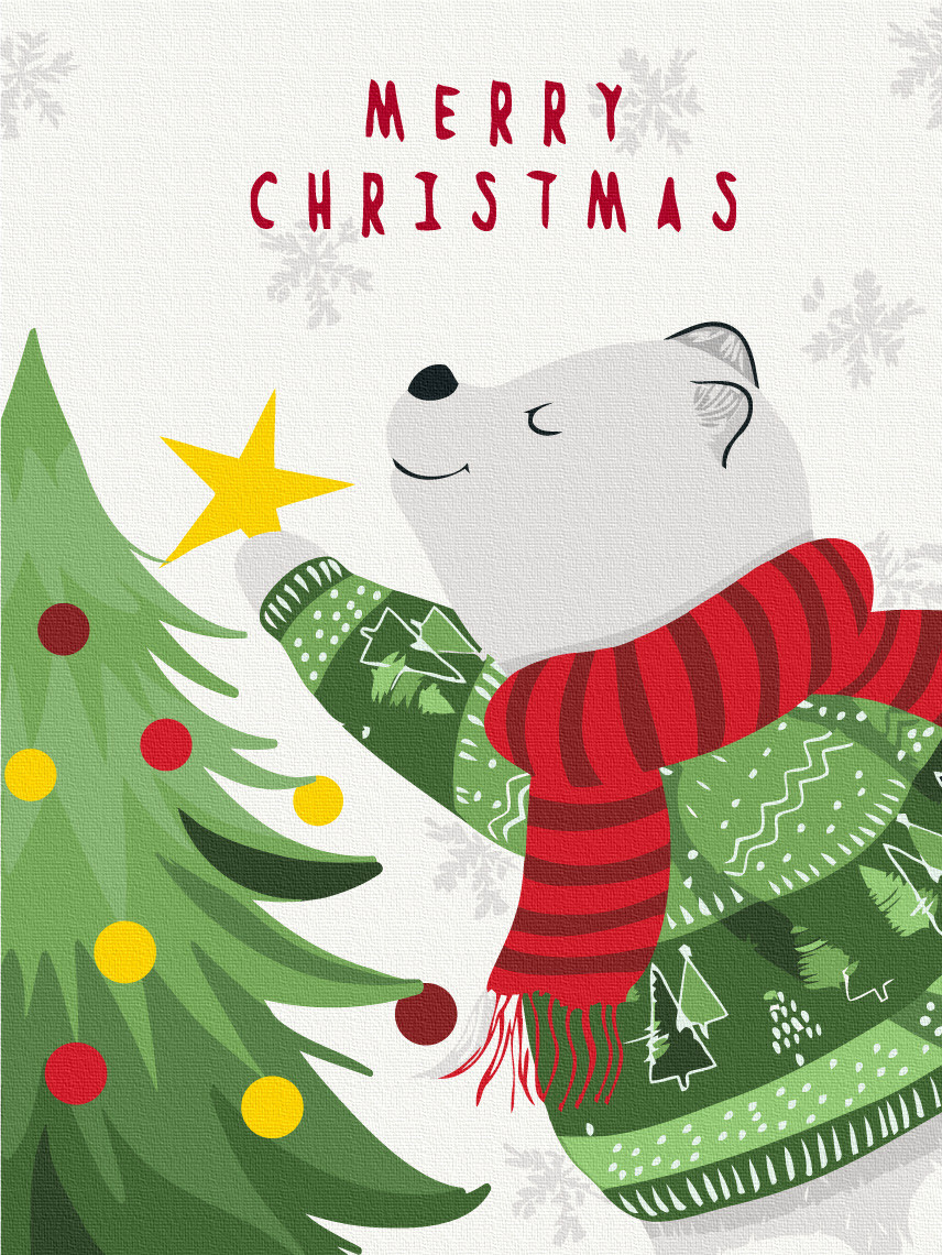 Картина з цифр для дітей Полярний ведмедик 30х40 см Brushme KBS0148 картина за номерами для дитини, фото 1