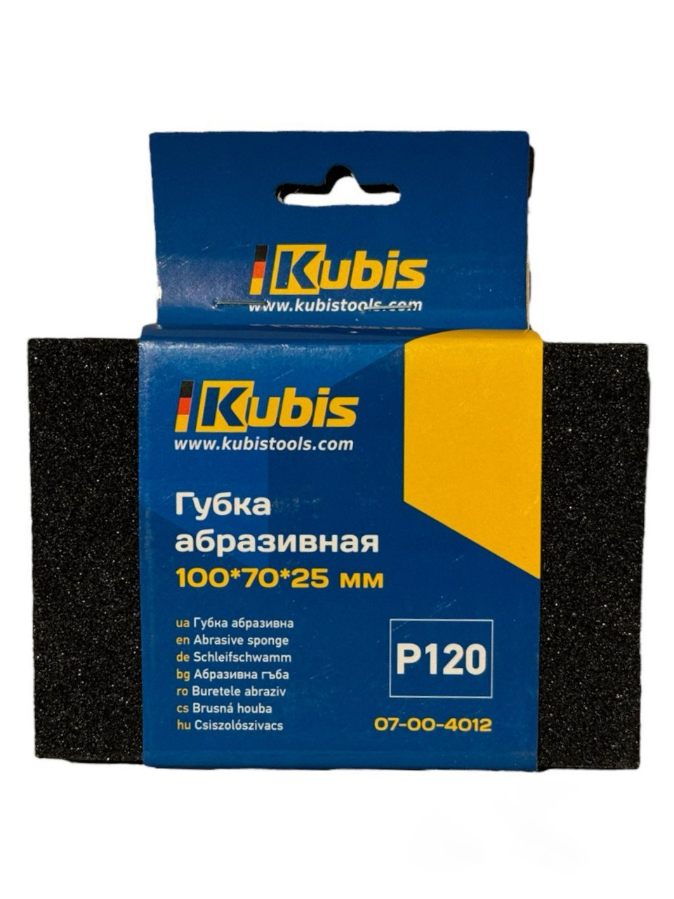 Шліфувальна губка Kubis 100*70*25 зерно 120 (07-00-4012)