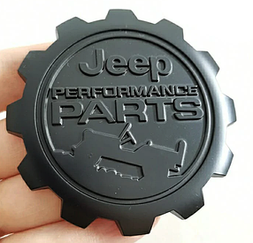 Емблема, накліпка Performance PARTS JEEP (Джип) Метал 67 мм - Чорно Чорна