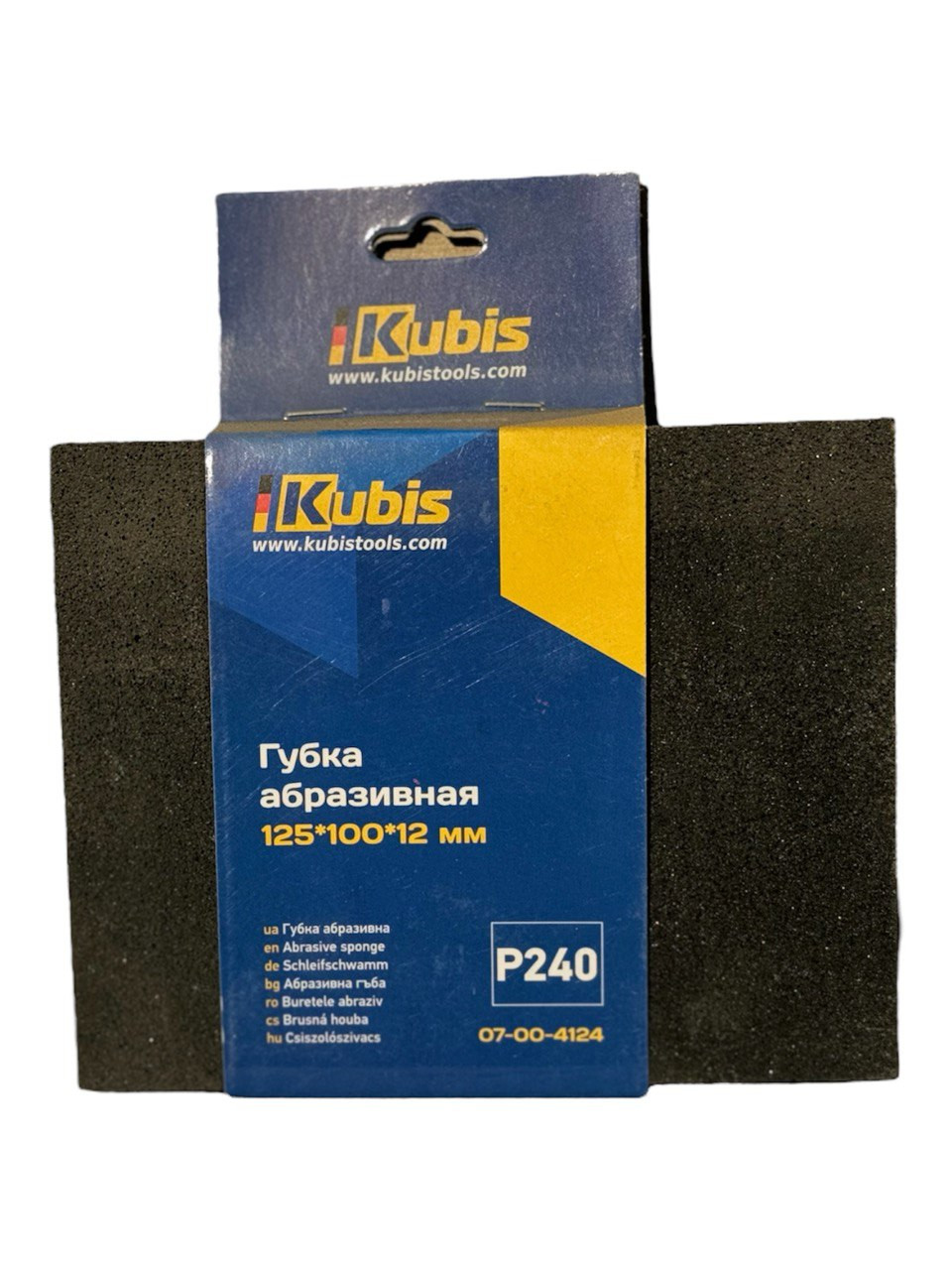 Шліфувальна губка Kubis 125*100*12 зерно 240 (07-00-4124)