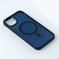 Матовий захисний чохол з MagSafе для iPhone 11 темно-синій