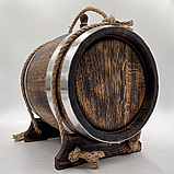 Дубова бочка 10 л. для Вина, Коньяку, Віскі, Персоналізація Лазером, Бочка Подарунок Директору, фото 4