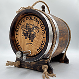 Дубова бочка 10 л. для Вина, Коньяку, Віскі, Персоналізація Лазером, Бочка Подарунок Директору, фото 5