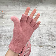 Жіночі зимові перчатки без пальців рукавички Корона, фото 3