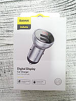 Автомобильное зарядное устройство Baseus Digital Display Car Charger (VCBXA-S) (4.8A 24W)