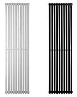 Дизайнерский радиатор Betatherm Quantum 1 1800*485 белый/черный