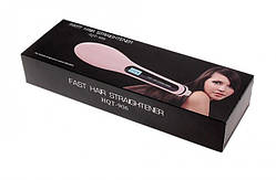 Гребінець випрямляч Fast Hair Straightener. JE-566 Колір рожевий