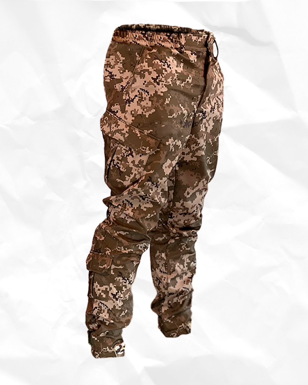 Штани soft shell піксельні штани зимові тактичні чоловічі софтшел теплі карго для ЗСУ військові для ЗСУ