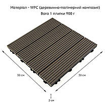 Композитна плитка WPC вугілля 30*30CM*2СM (D) SW-00001713, фото 3