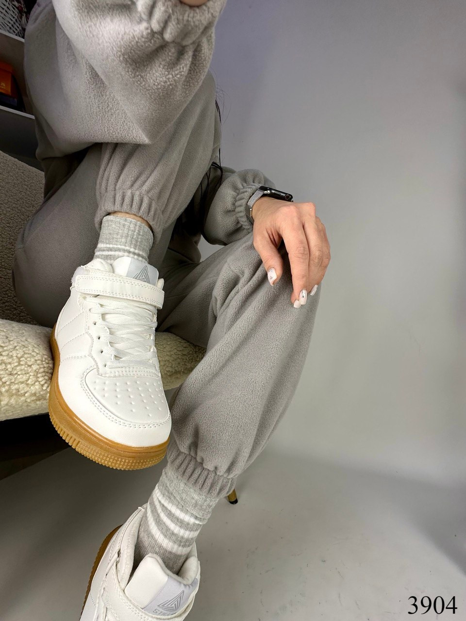 Кросівки зимові, білі, фото 1