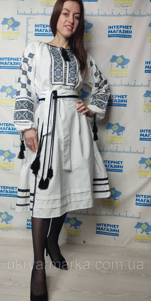 Парадна вишита сукня "Волошкове небо", фото 1